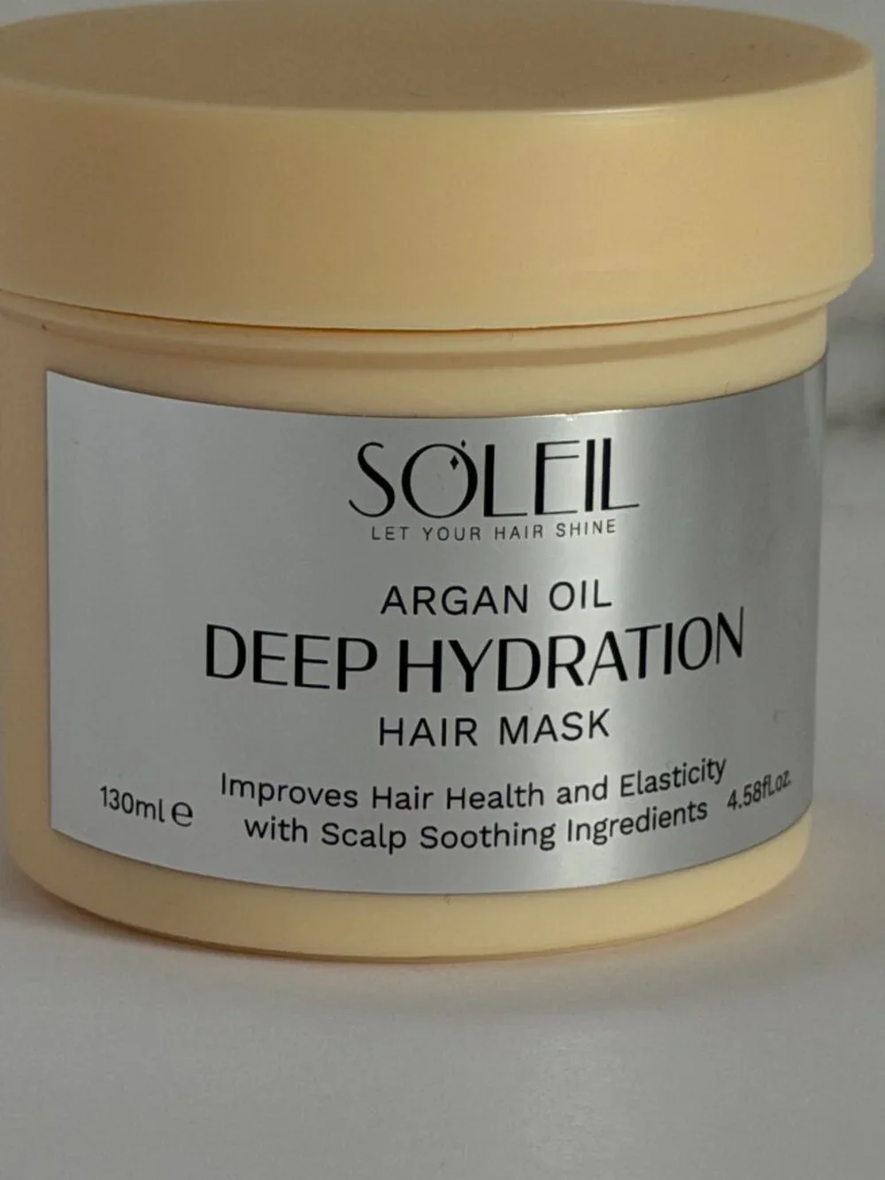Soleil Argan Oil Deep Hydration Hair Mask 4.58 oz / 130ml Moisturizing Treatment